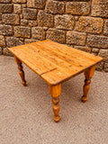 Antique Pine Farmhouse Table – Victorian Rustic Kitchen Dining Table Circa 1900