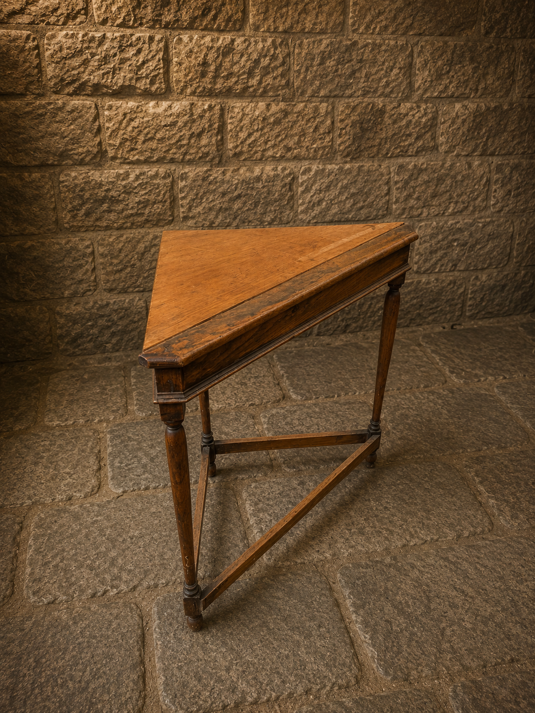 Antique Edwardian Oak Corner Table