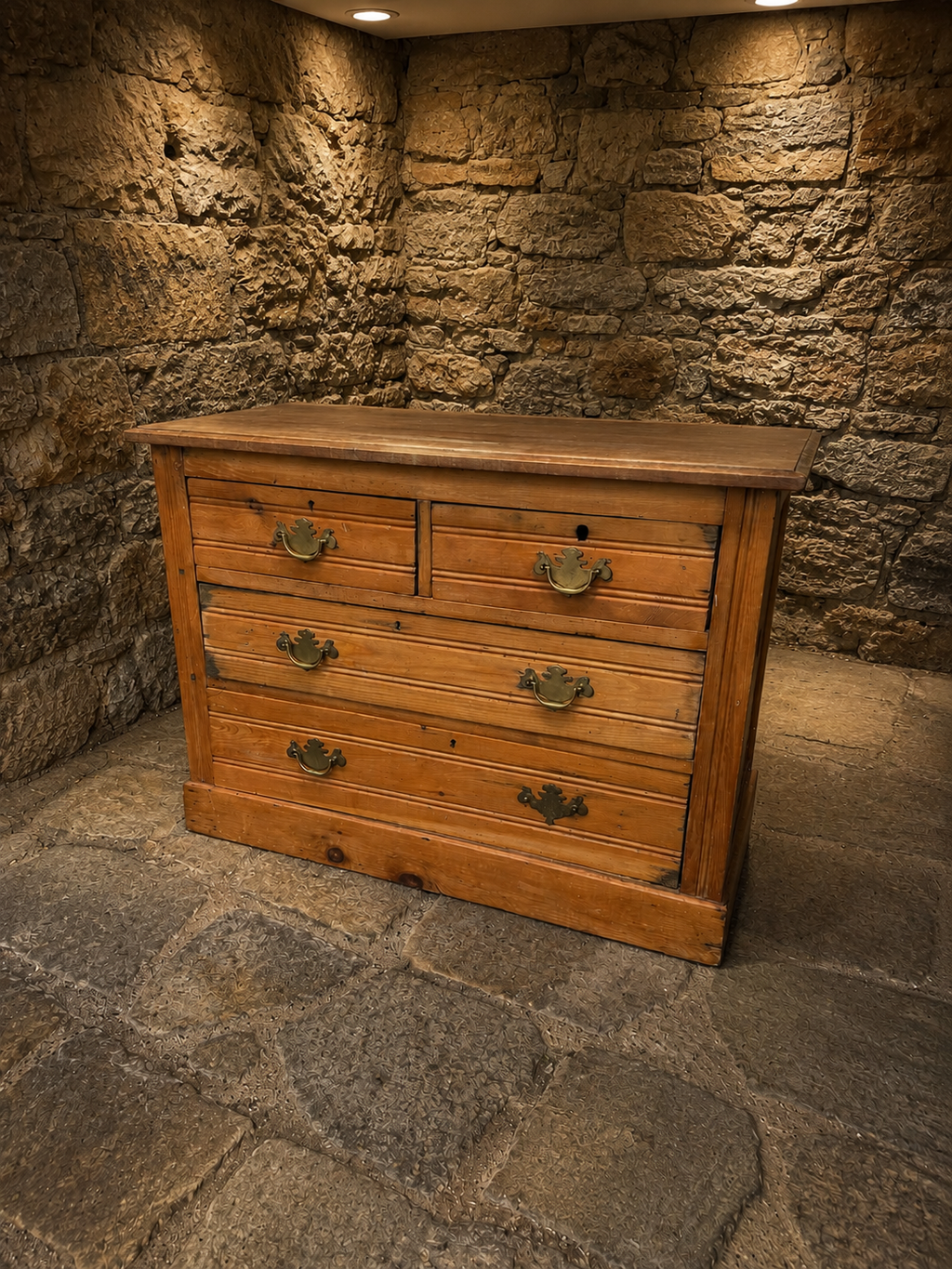 Victorian Pine Chest of Drawers | Antique Solid Pine Chest | Rustic Farmhouse Storage | Circa 1880–1900