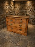 Victorian Pine Chest of Drawers | Antique Solid Pine Chest | Rustic Farmhouse Storage | Circa 1880–1900