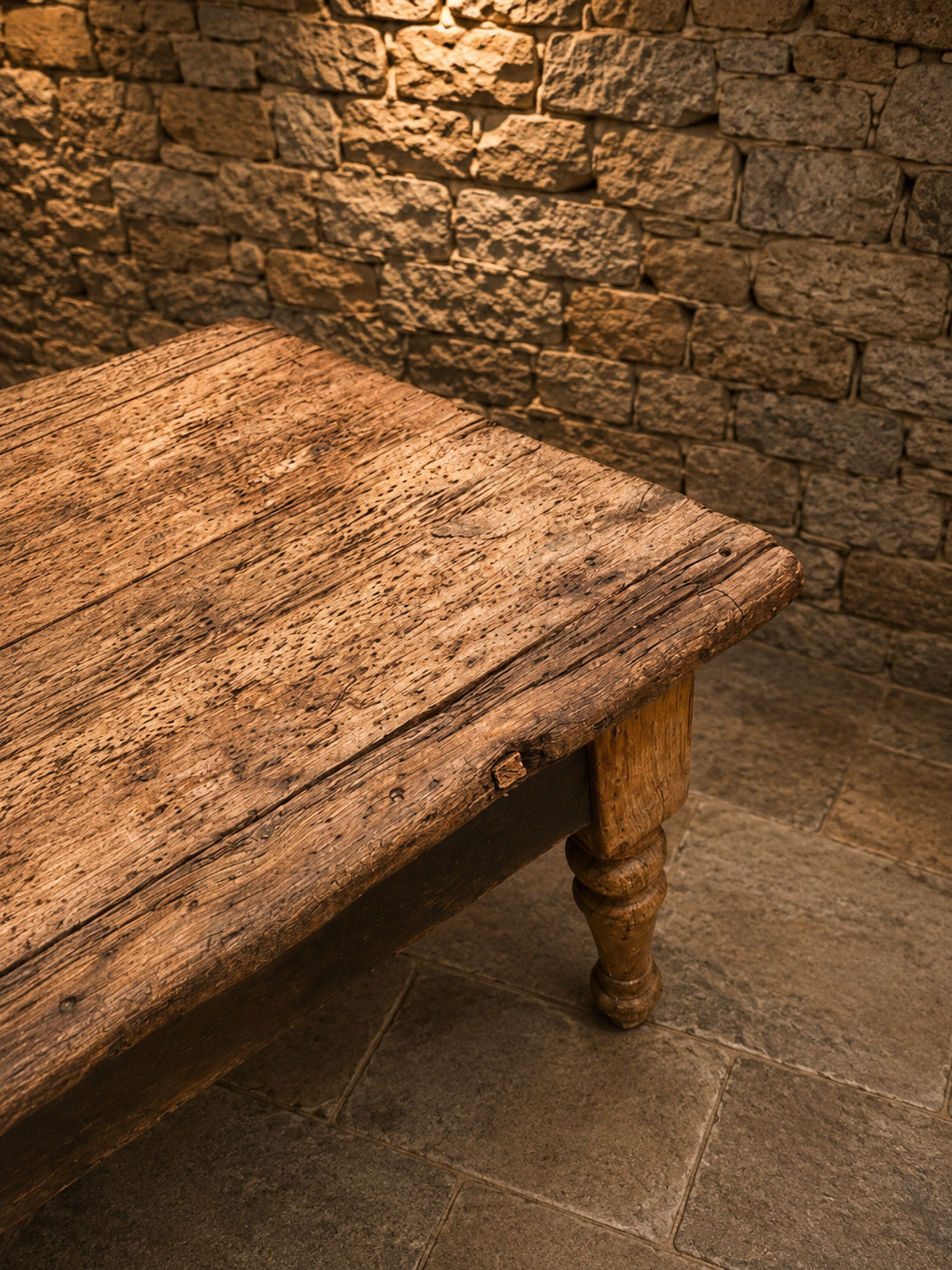 Antique French Farmhouse Pine Dining Table | Large Rustic Country Kitchen Table | Provincial Dining Table | Seats 8–10