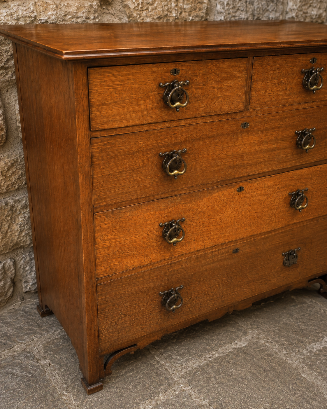 Antique Arts & Crafts Oak Chest of Drawers c.1900