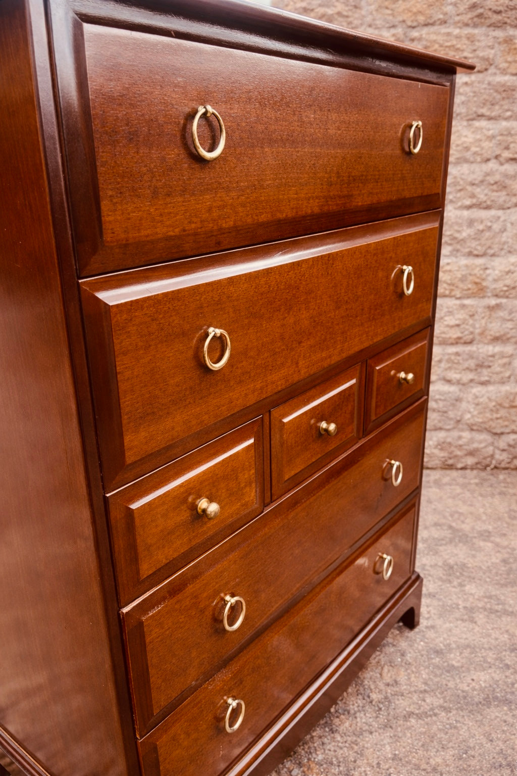 Georgian Style Mahogany Chest of Drawers – Tall 2 Over 3 Drawer Storage