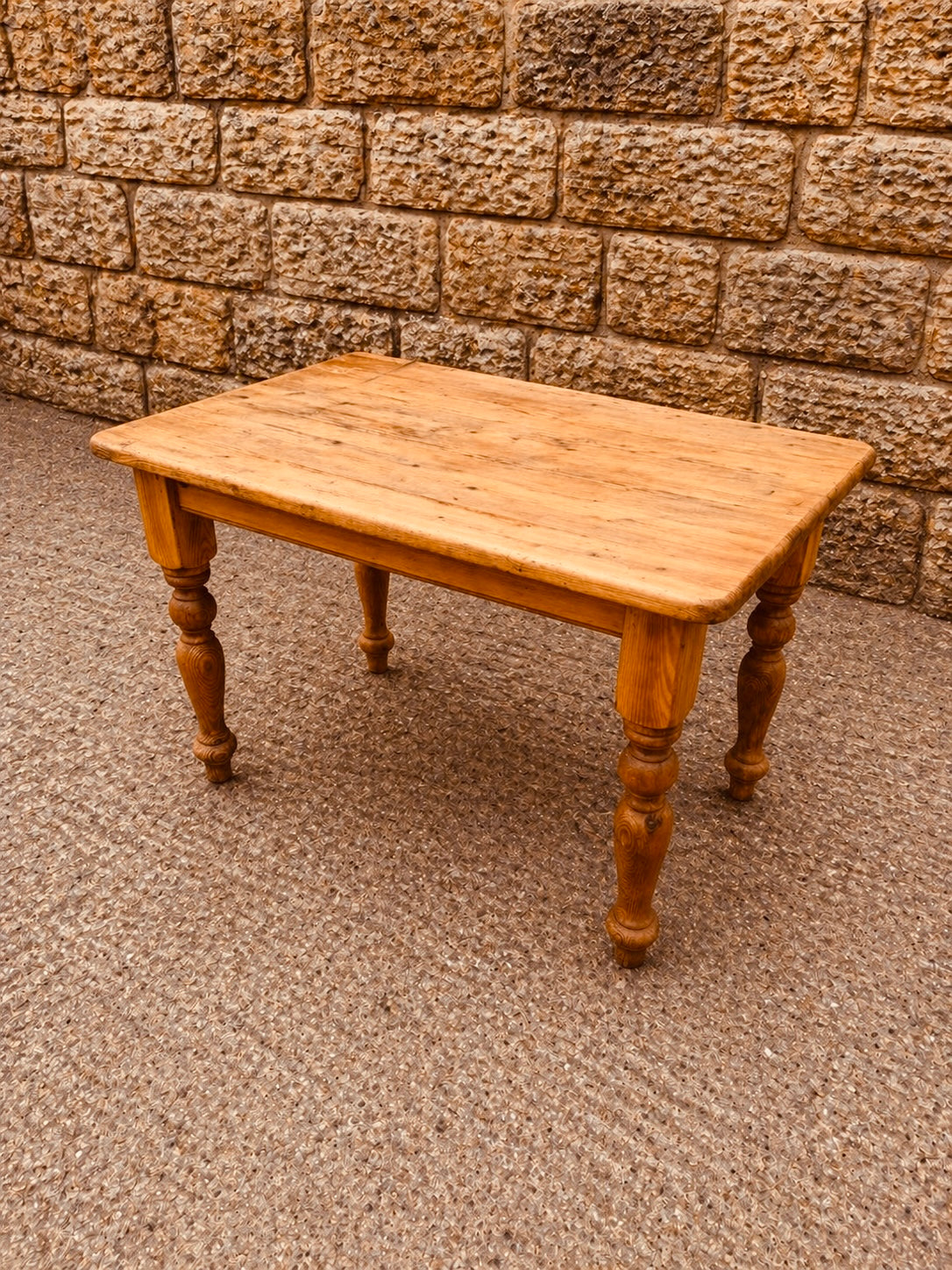 Antique Pine Farmhouse Table – Victorian Rustic Kitchen Dining Table Circa 1900