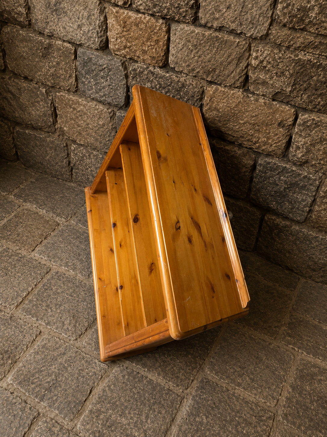 Antique Victorian Pine Open Bookcase c.1880-1900