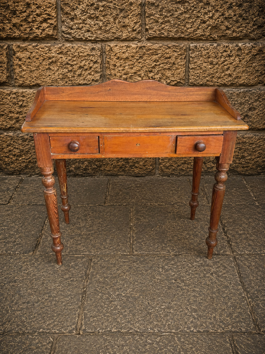 Antique Victorian Pine Washstand Console Table c.1890–1910
