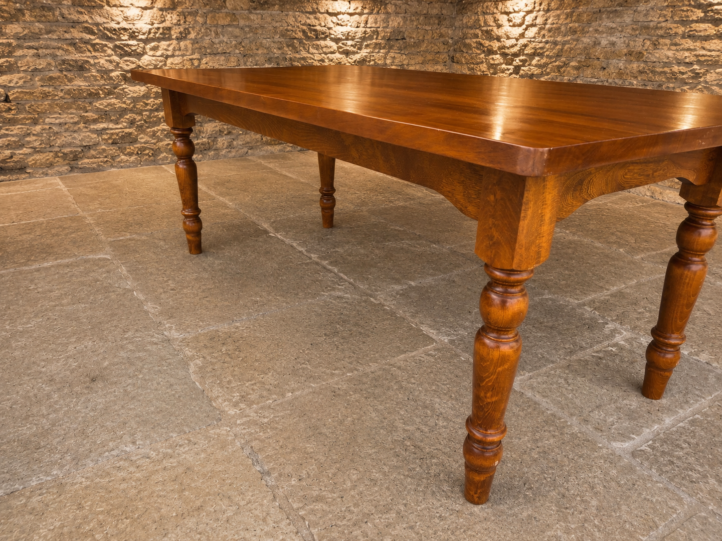 Large Solid Oak Refectory Dining Table | Farmhouse Kitchen Table | Rustic Country Dining Table | Seats 6–8