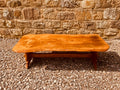 Rustic Solid Wood Coffee Table – Live Edge Style Farmhouse Design
