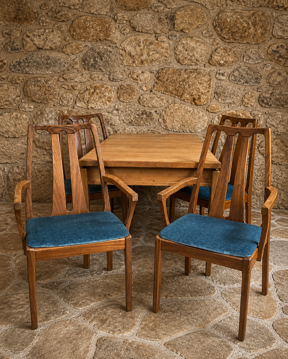 Mid Century Teak Extending Dining Table & 6 Chairs – Greaves & Thomas & Nathan Dining Set