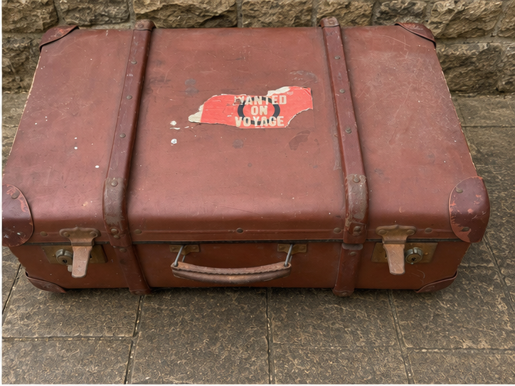 Vintage Paragon Suitcase | 1950s British Travel Case | Decorative Vintage Luggage Trunk