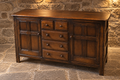 Vintage Ercol Dark Oak Sideboard Dresser – Five Drawers & Two Cupboards
