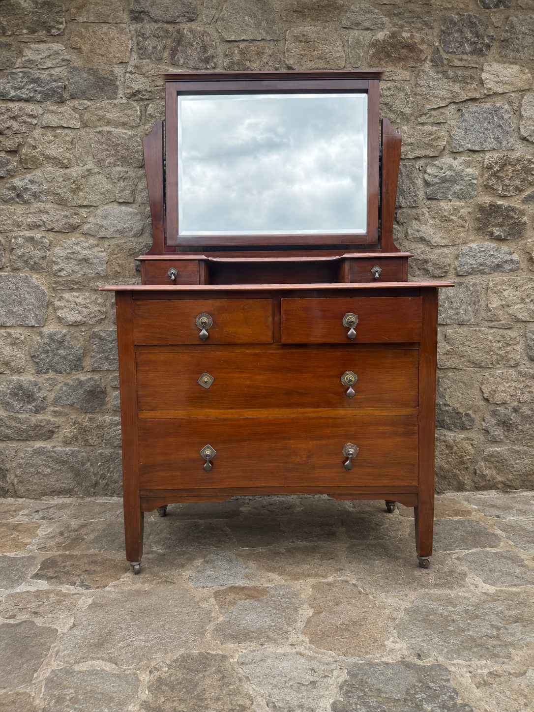 Regency Mahogany Dressing Table with Mirror | Antique Georgian Dressing Chest c.1820