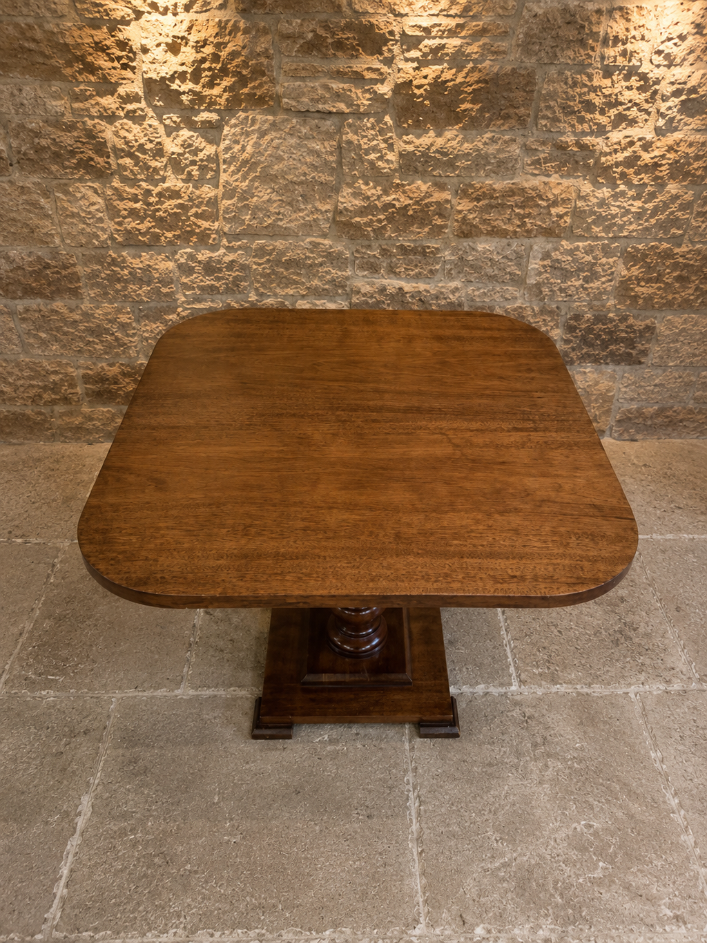 Regency Revival Mahogany Pedestal Lamp Table | Antique Occasional Table | English Side Table | Circa 1930