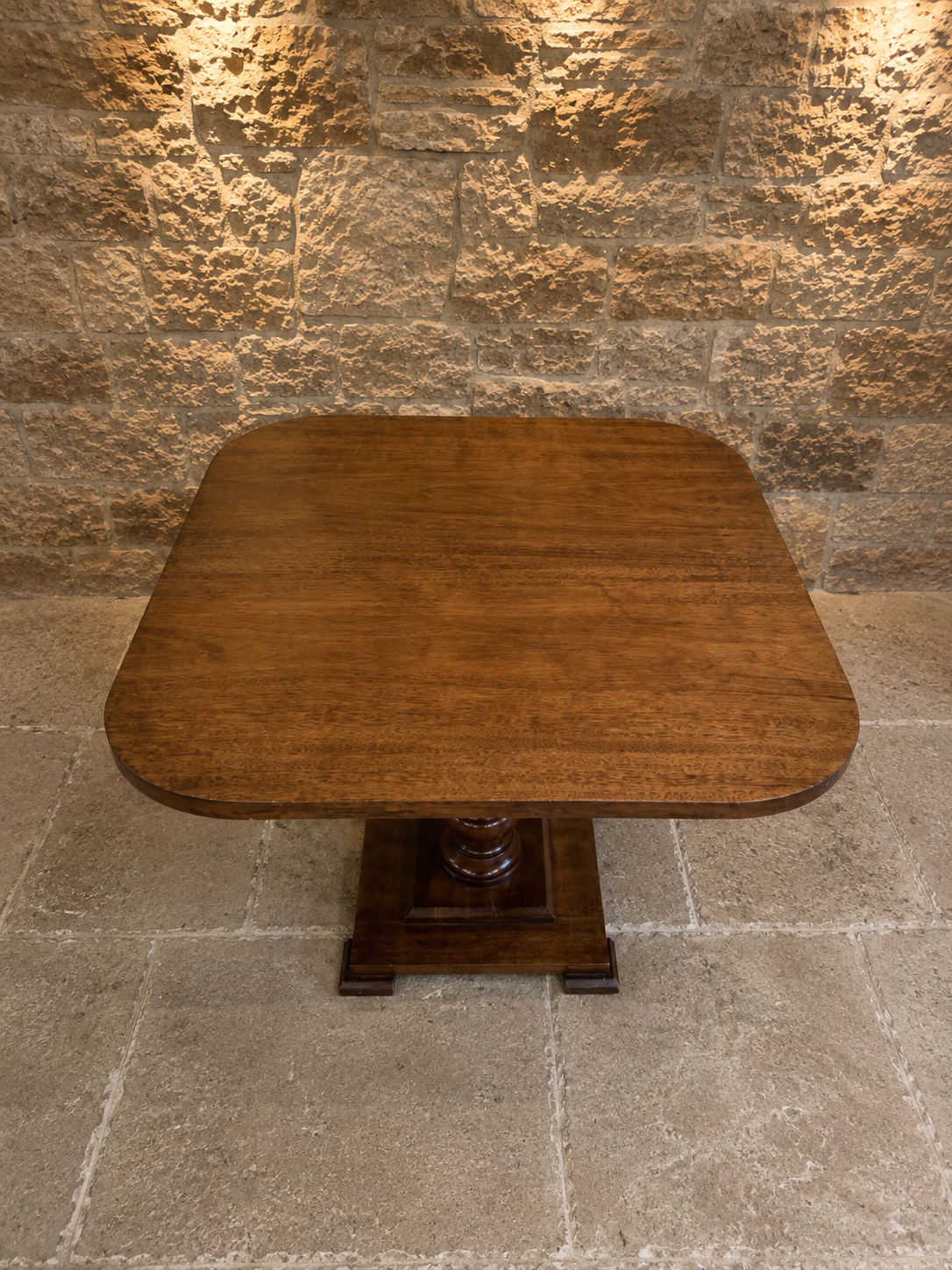 Regency Revival Mahogany Pedestal Lamp Table | Antique Occasional Table | English Side Table | Circa 1930