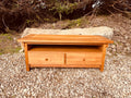 Solid Oak TV Unit / Coffee Table – Rustic Farmhouse Media Console with Storage