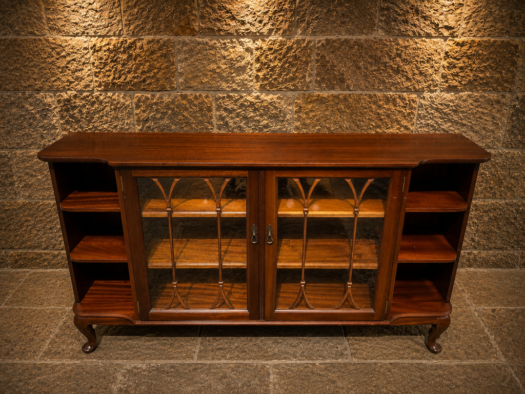 Vintage Mahogany Display Sideboard | Georgian Style Glazed Cabinet | Traditional Drinks Cabinet | Display Bookcase