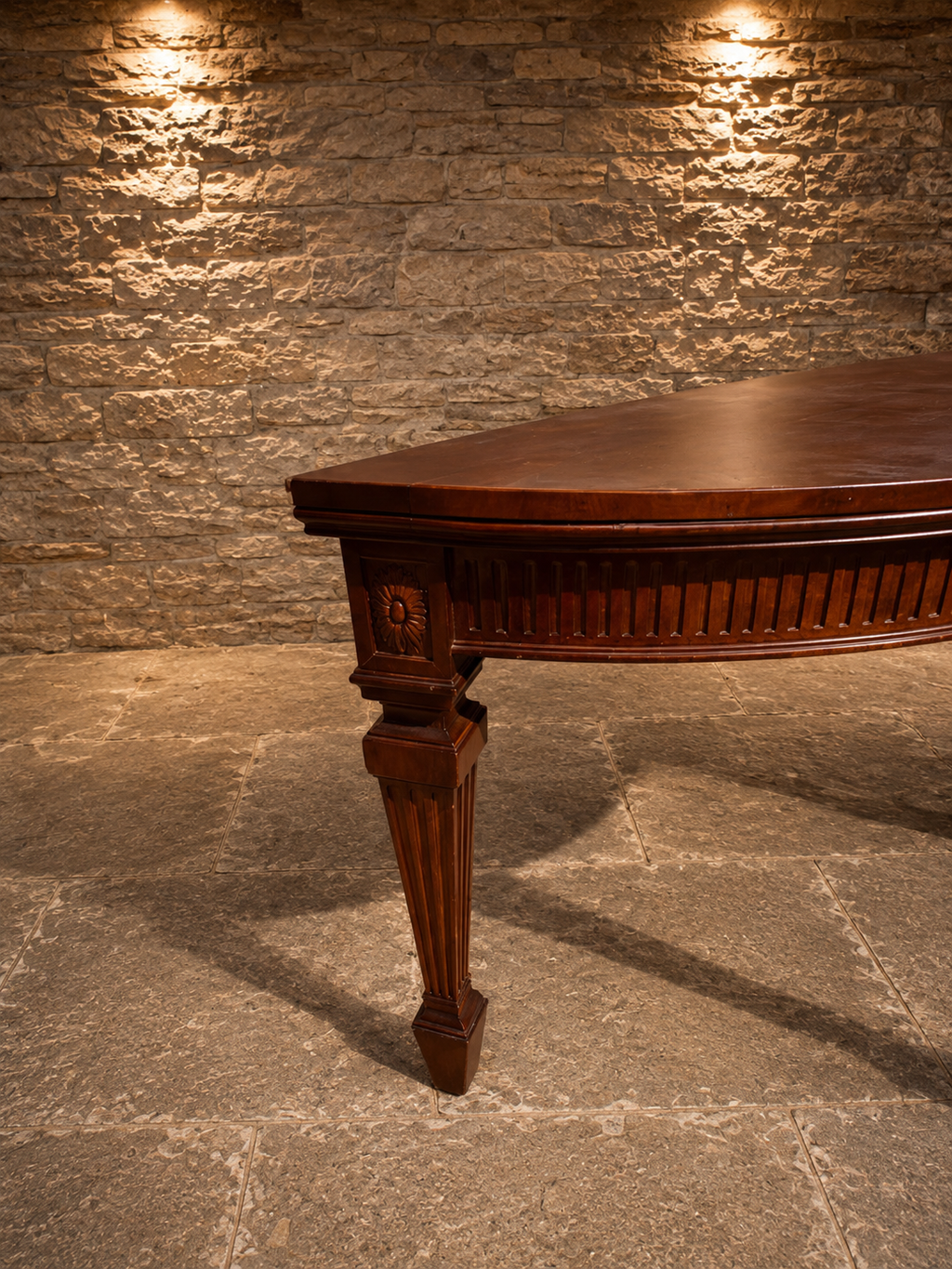 Antique George III Mahogany Demi-Lune Fold Over Dining Table | Georgian Console Table | Circa 1800 | Neoclassical Hall Table