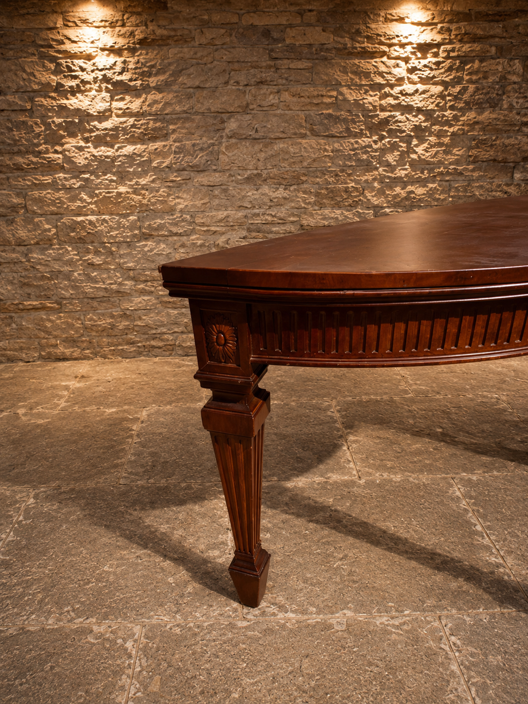 Antique George III Mahogany Demi-Lune Fold Over Dining Table | Georgian Console Table | Circa 1800 | Neoclassical Hall Table