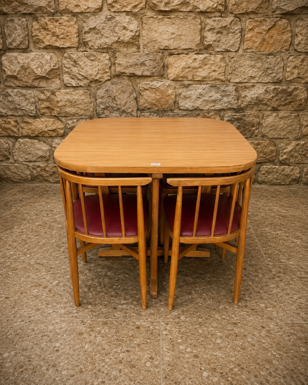Vintage Mid Century Dining Set – Scandinavian Style Table & Four Chairs