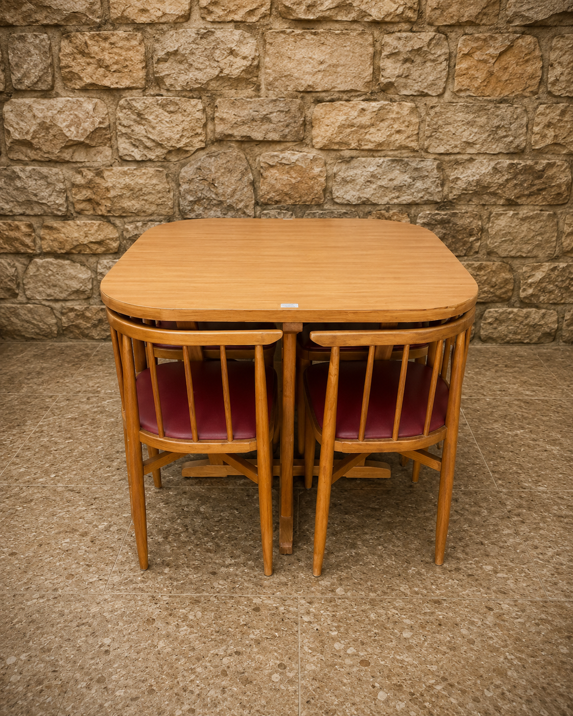 Vintage Mid Century Dining Set – Scandinavian Style Table & Four Chairs