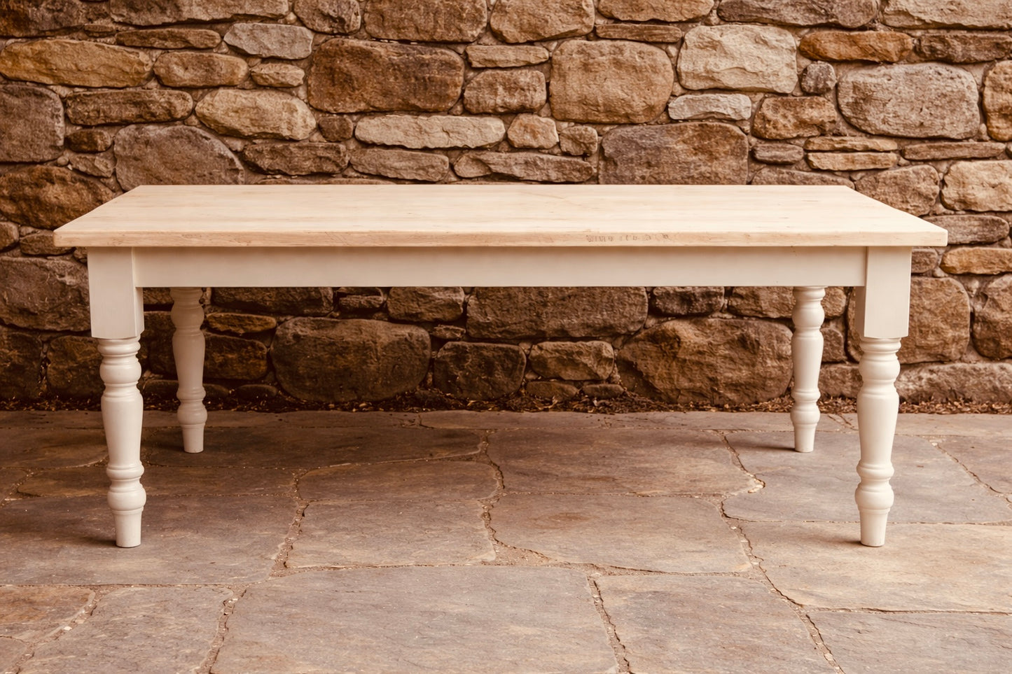 Locally Handcrafted Farmhouse Dining Table | Made to Order Solid Wood Kitchen Table | 5ft–12ft Bespoke Sizes