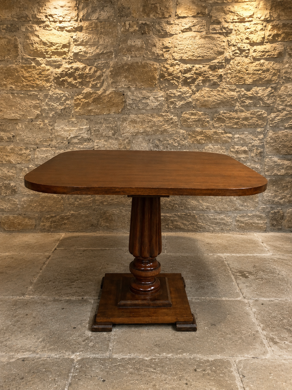 Regency Revival Mahogany Pedestal Lamp Table | Antique Occasional Table | English Side Table | Circa 1930
