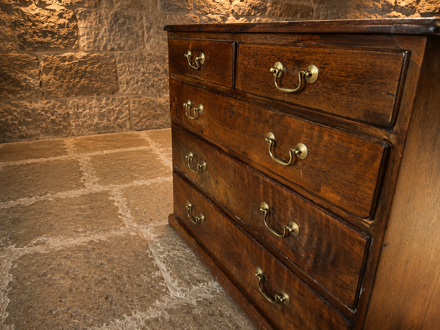 Rare Antique George III Oak Mule Chest Blanket Chest c.1800 | Georgian Storage Chest