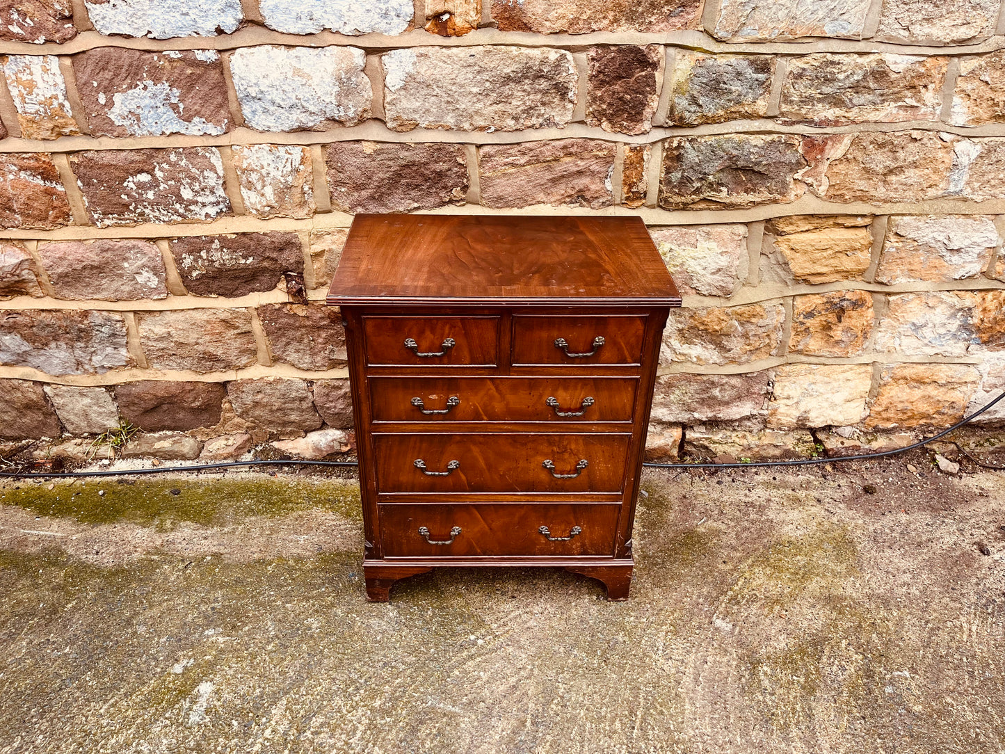 Vintage Georgian Style Mahogany Petite Chest of Drawers