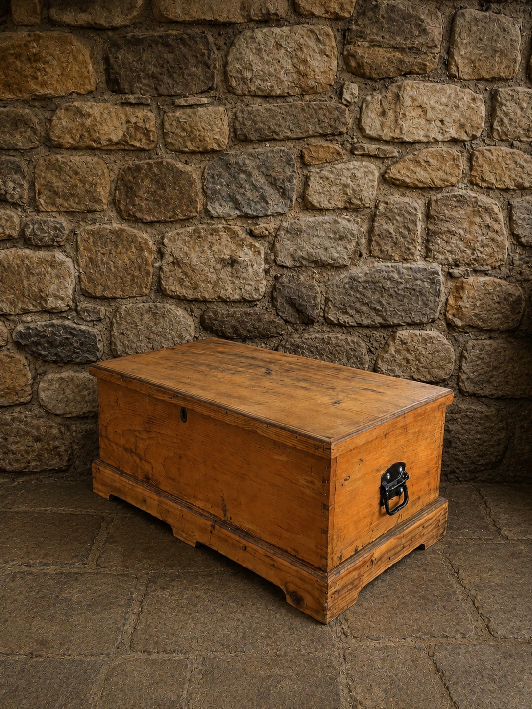 Antique Pine Blanket Chest c1890–1910