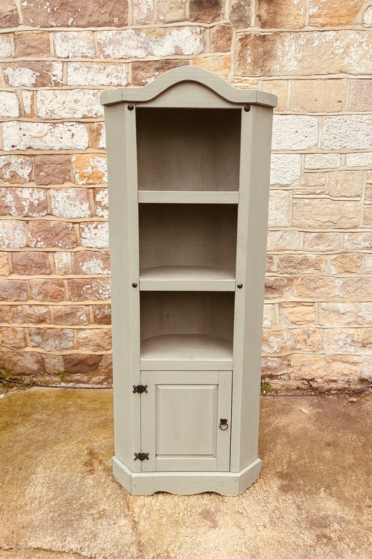 Vintage Corner Cabinet – Slim Storage Cupboard