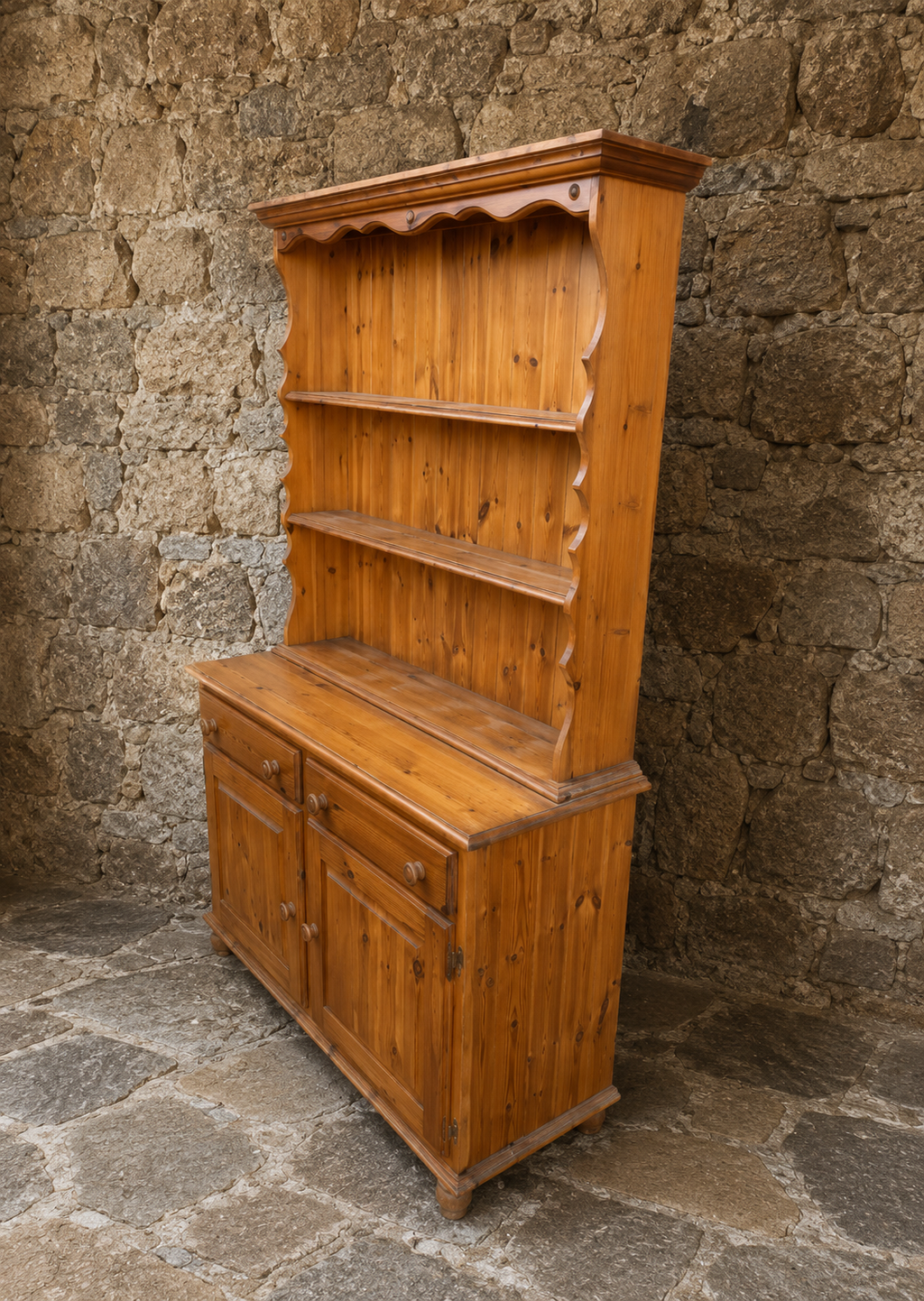 Large Rustic Pine Farmhouse Dresser c.1980–1995
