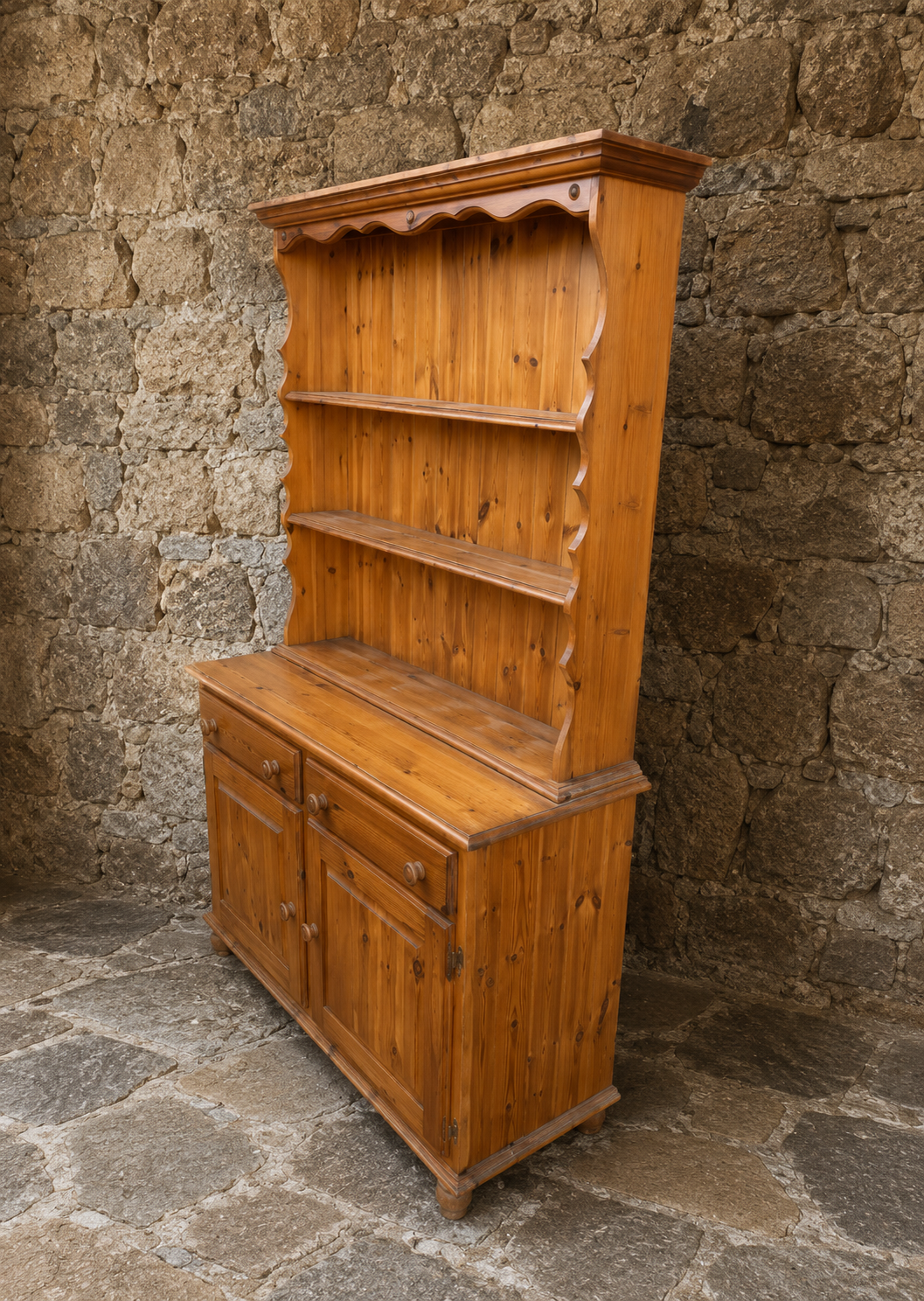 Large Rustic Pine Farmhouse Dresser c.1980–1995