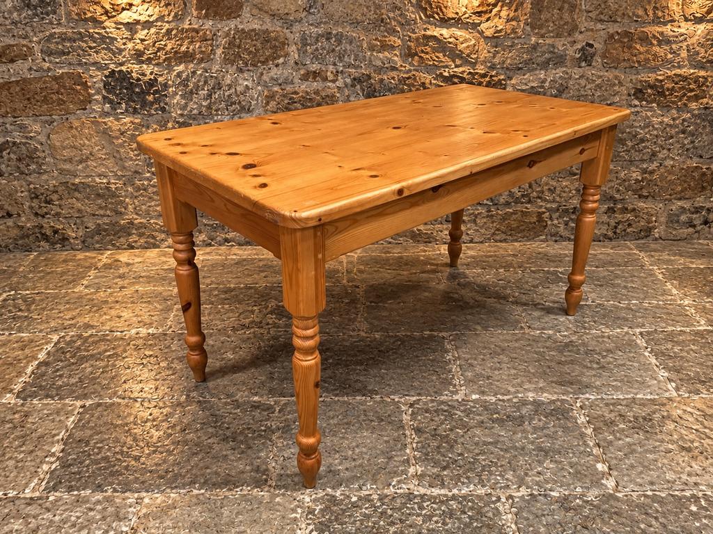 Late Victorian Solid Pine Farmhouse Dining Table c.1880–1900