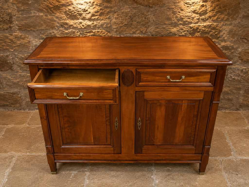 Le Grange Cherrywood Sideboard Cabinet – French Style Vintage Cupboard