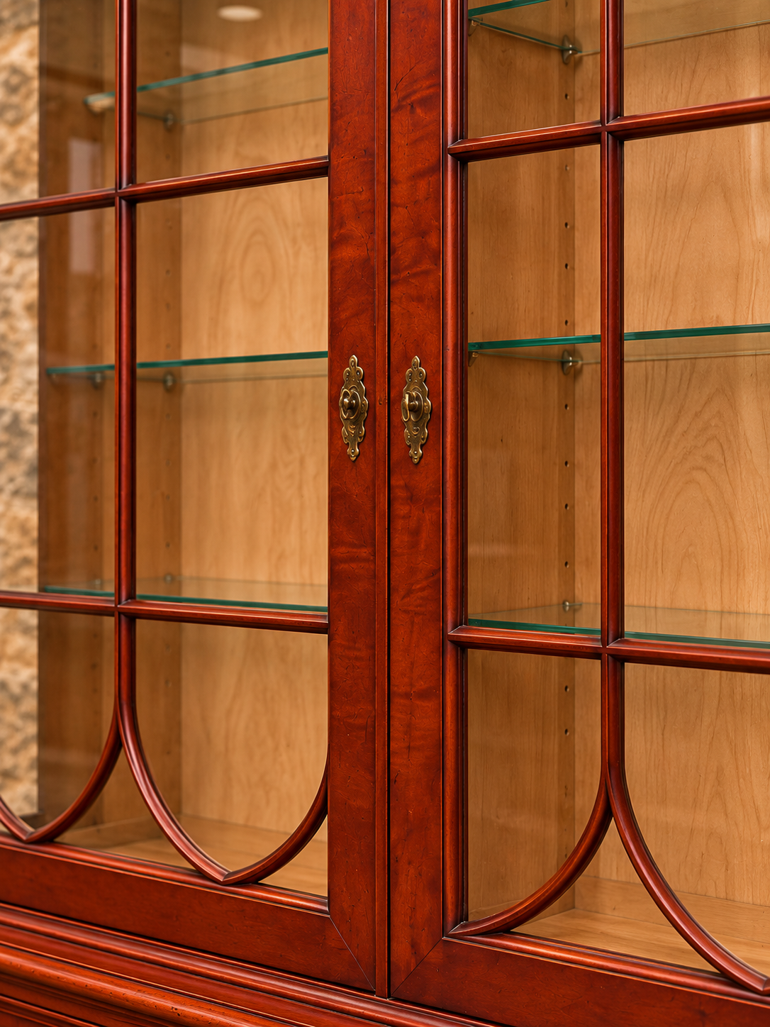 Vintage Georgian style glazed display cabinet