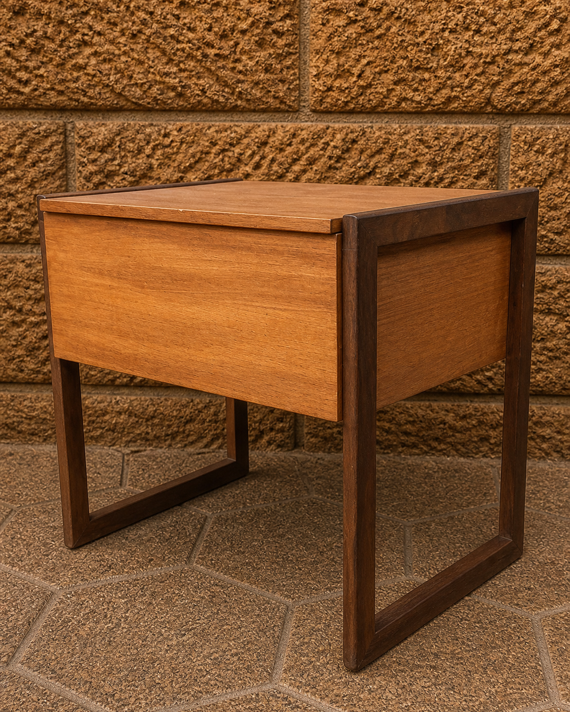 Mid Century Teak Side Table – Scandinavian Style 1960s Occasional Table
