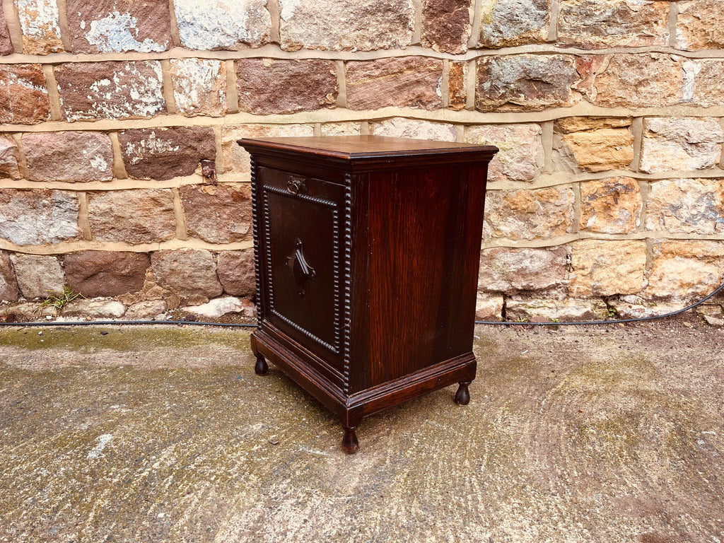Antique Oak Bedside Cabinet | Late Victorian Pot Cupboard