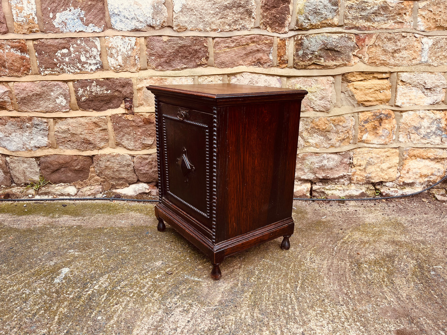 Antique Oak Bedside Cabinet | Late Victorian Pot Cupboard