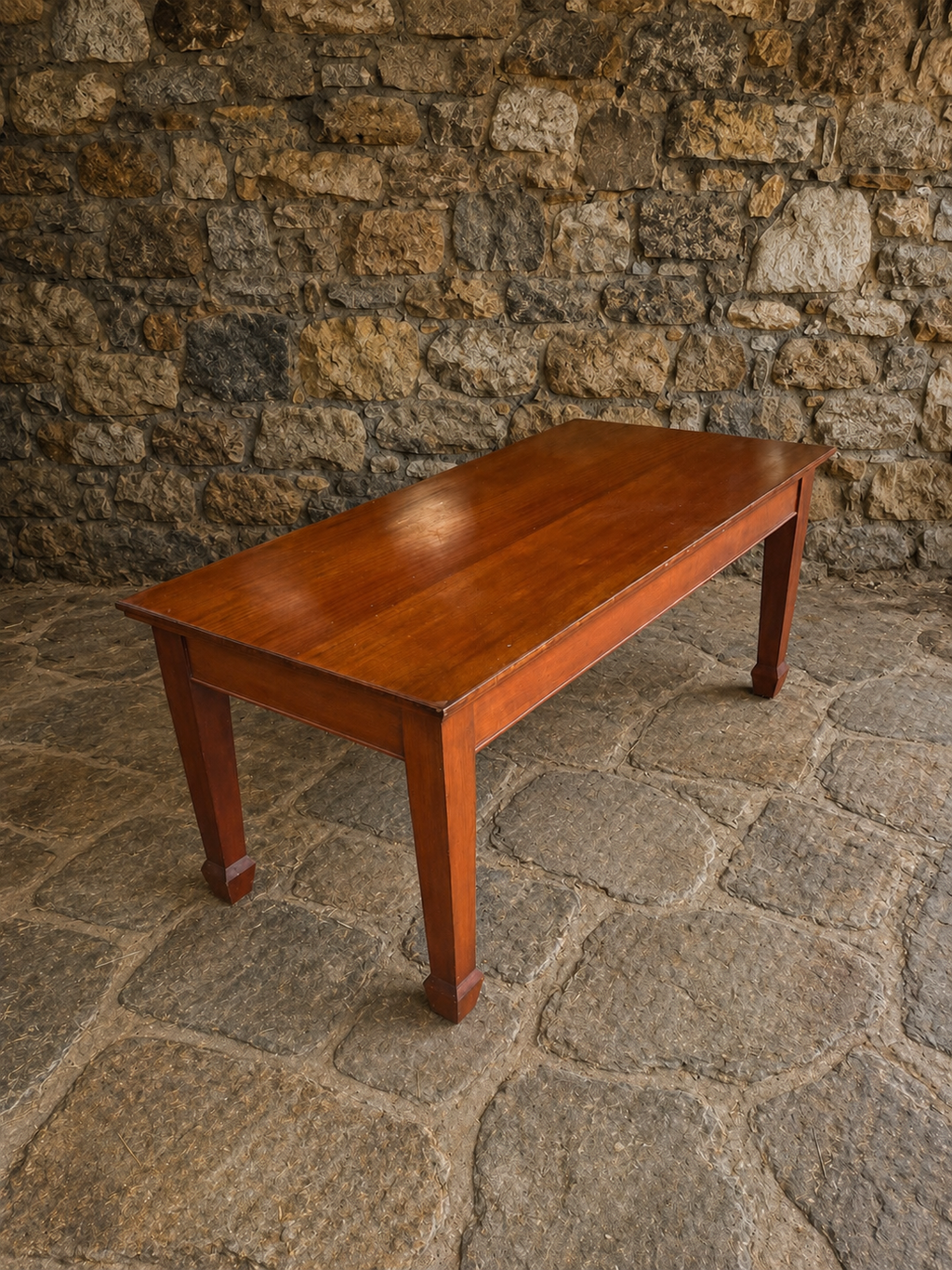 Antique Farmhouse Pine Dining Table c1930