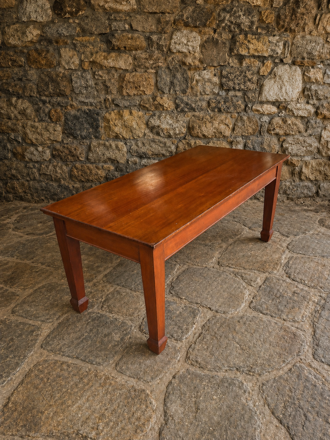Antique Farmhouse Pine Dining Table c1930