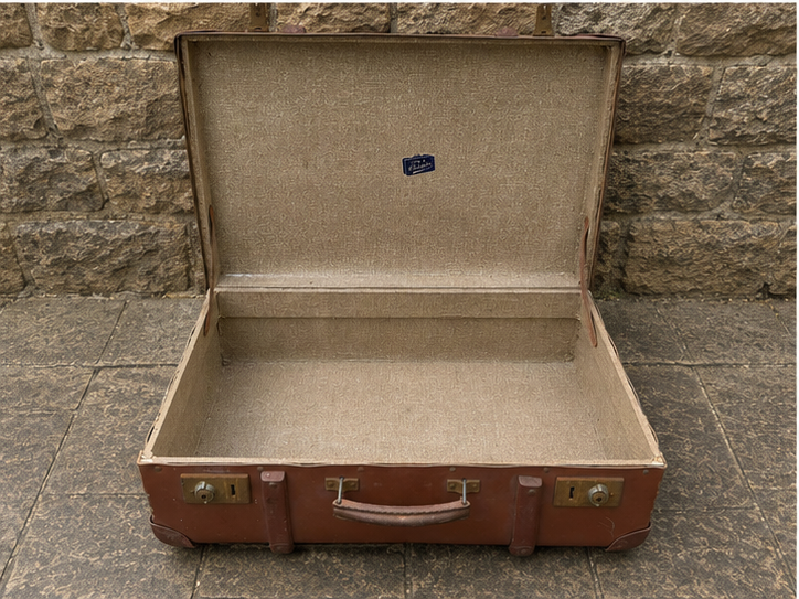Vintage Paragon Suitcase | 1950s British Travel Case | Decorative Vintage Luggage Trunk