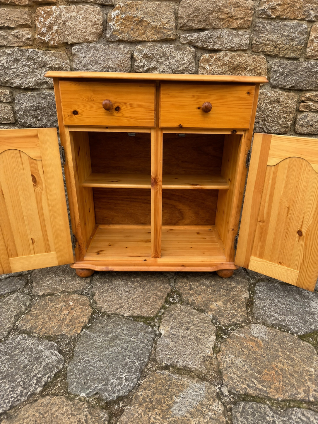 Vintage Pine Bedside Cabinet | Rustic Farmhouse Storage Cupboard | Country Pine Side Cabinet | Cottage Bedroom Cabinet
