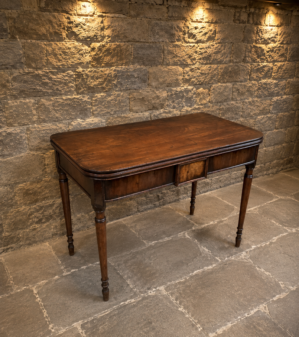 Antique Victorian Mahogany Fold-Over Tea Table – 19th Century c.1850–1880
