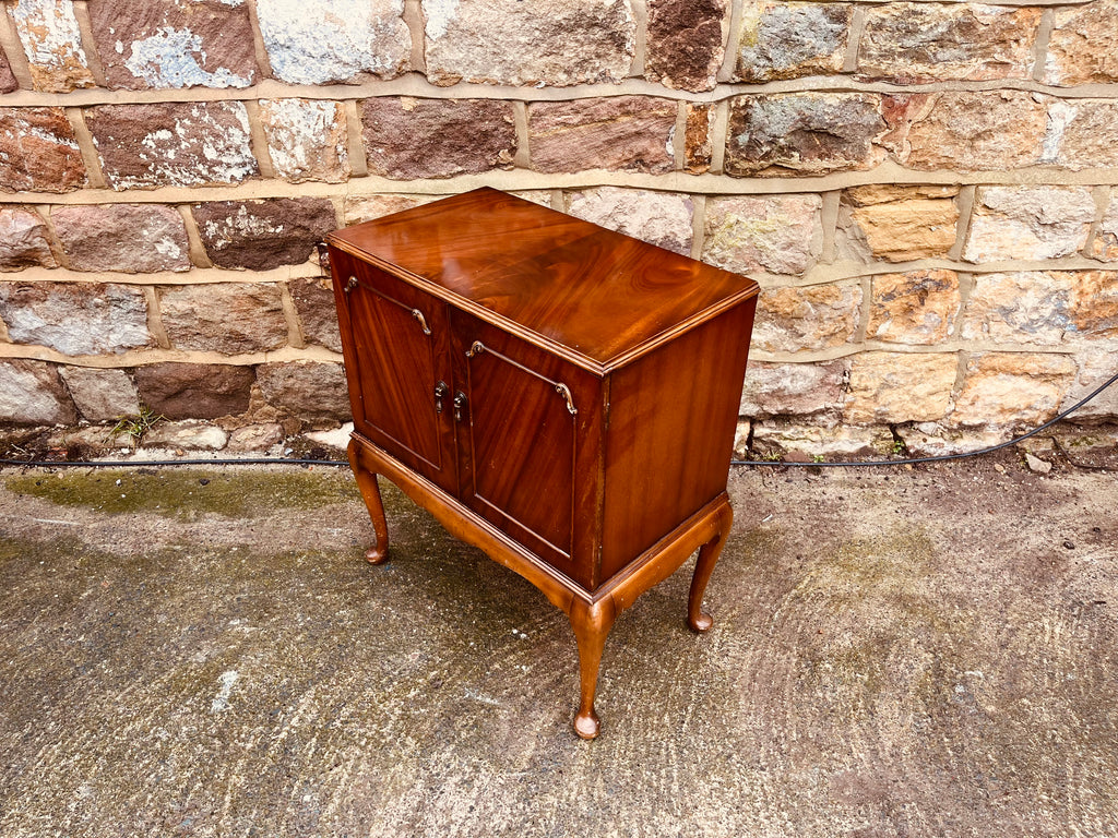 Vintage Mahogany Side Cabinet on Cabriole Legs