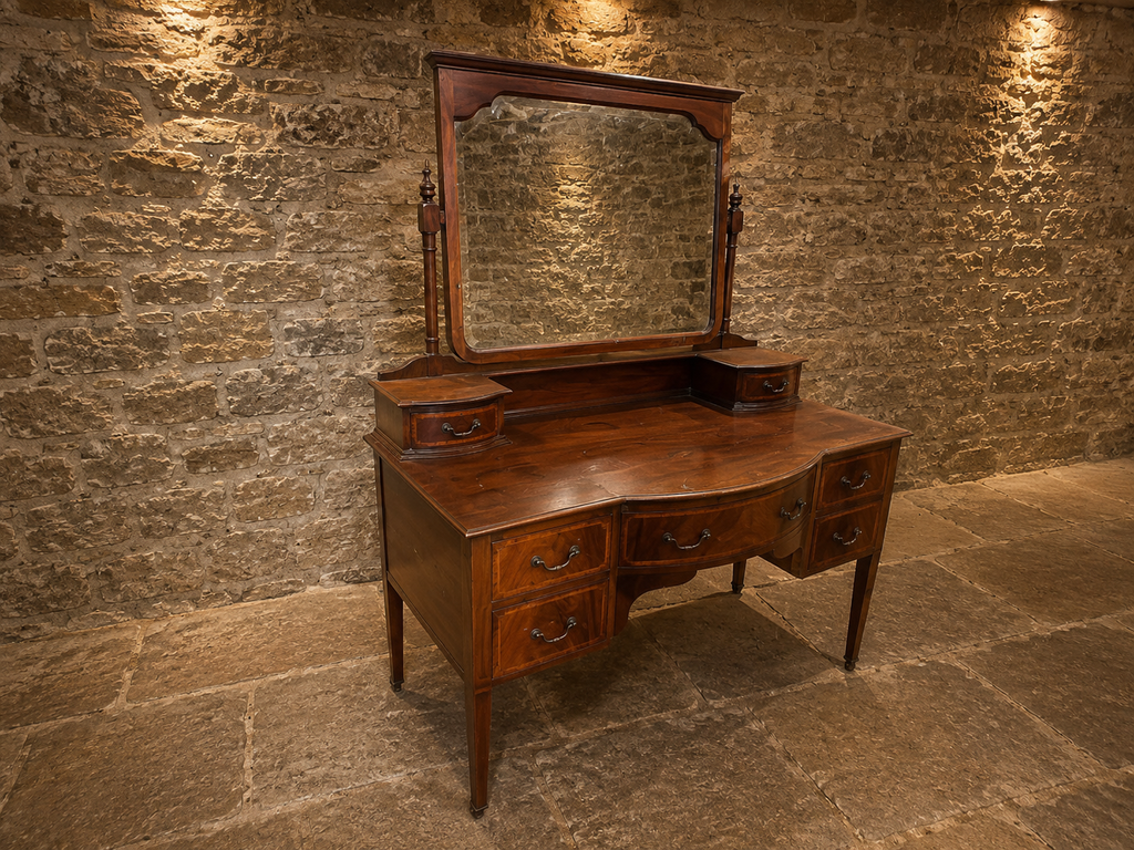 Edwardian Mahogany Dressing Table with Swing Mirror – Circa 1905