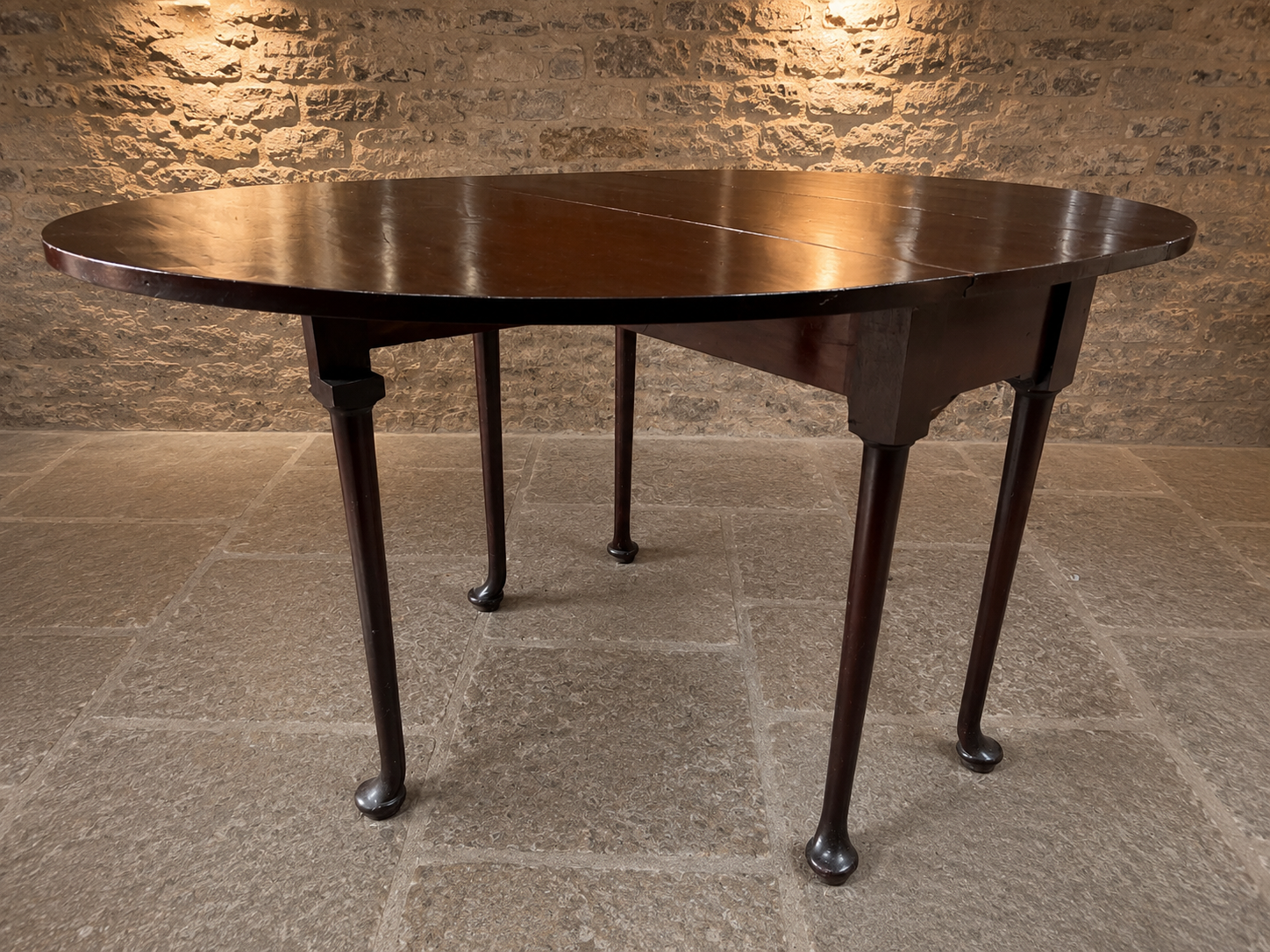 Edwardian Mahogany Drop Leaf Gateleg Dining Table | Antique Oval Folding Dining Table