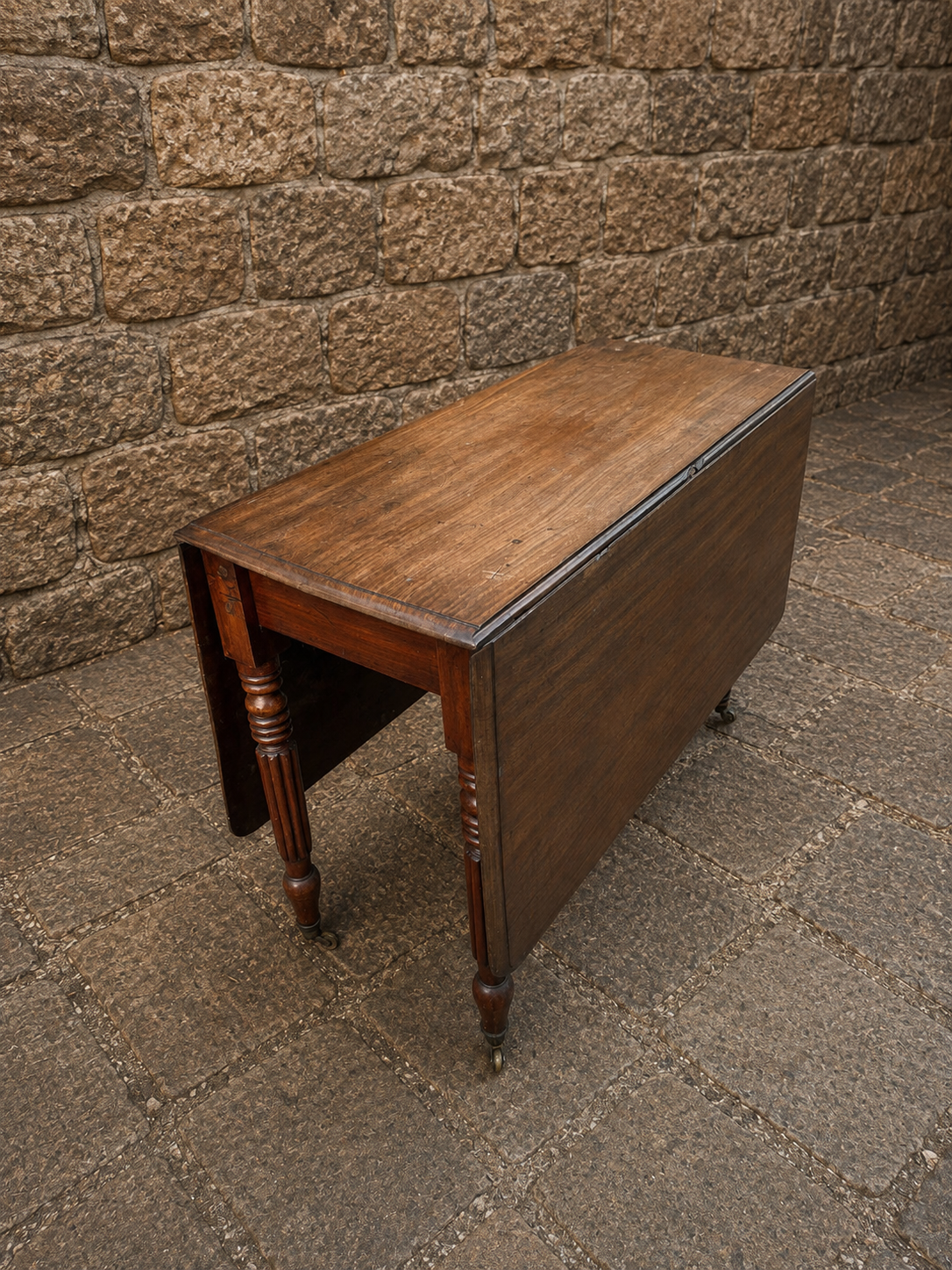 Antique Victorian Mahogany Drop Leaf Dining Table c.1900