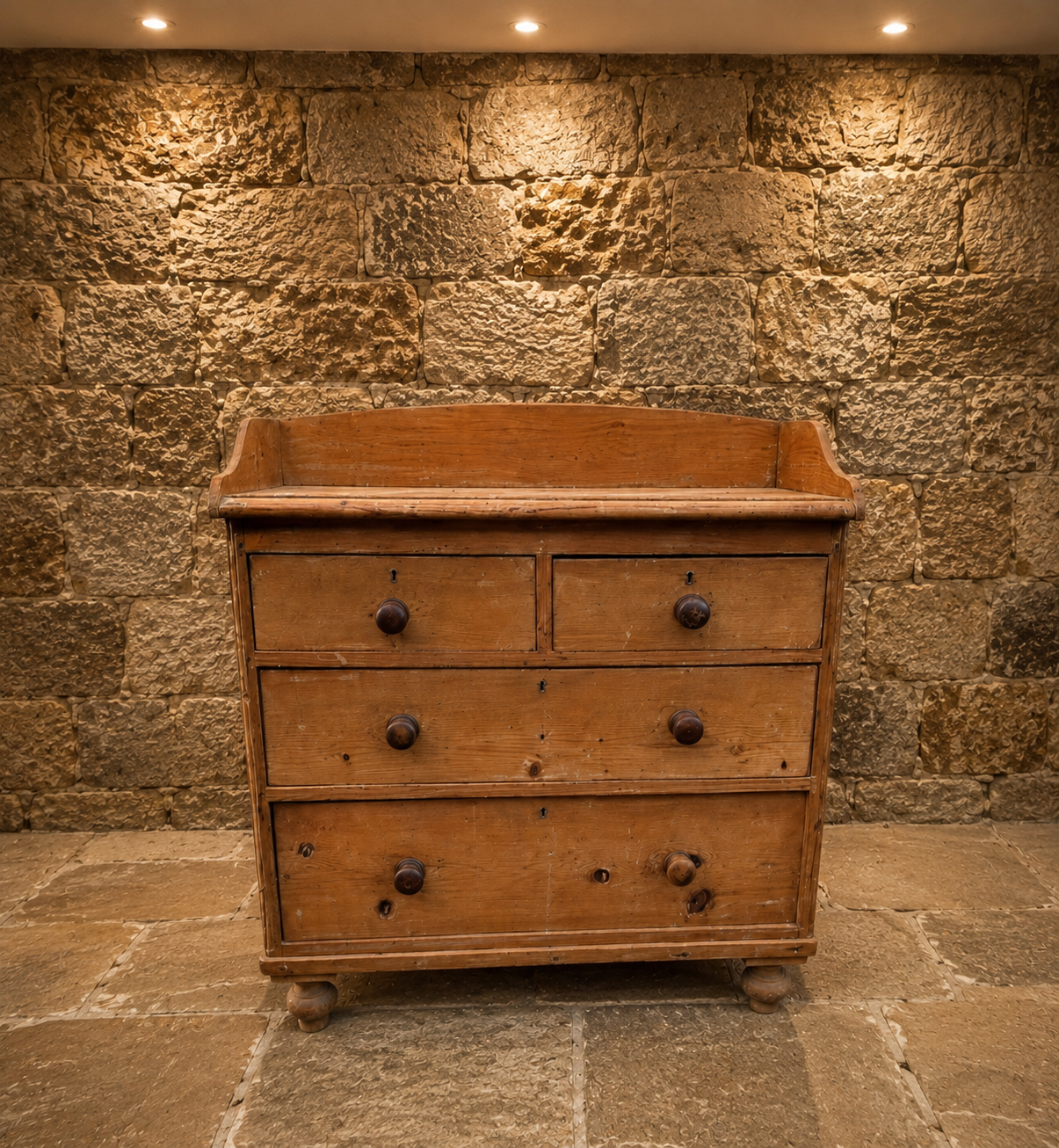 Antique Victorian Pine Washstand Chest of Drawers – c.1870–1890
