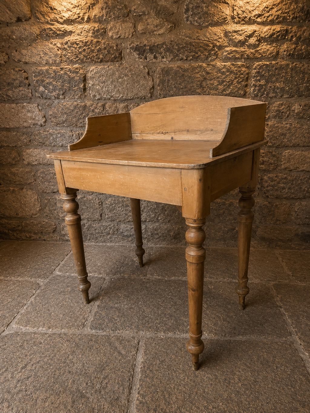 Antique Victorian Pine Washstand Table | Rustic Farmhouse Console Table | English Country Side Table | c.1860–1880