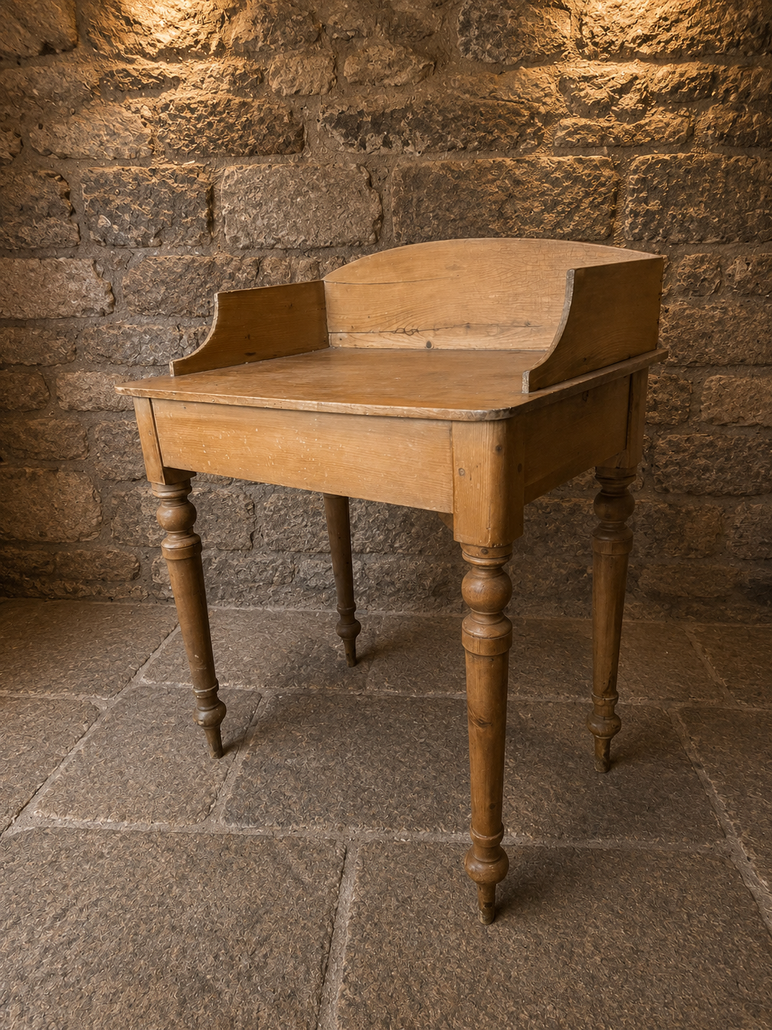 Antique Victorian Pine Washstand Table | Rustic Farmhouse Console Table | English Country Side Table | c.1860–1880